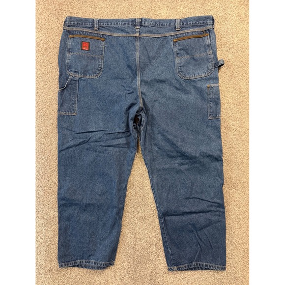 Wranger Riggs Jeans Mens 56X30 Workwear DuraShield Denim Carpenter Double Knee - Picture 2 of 11